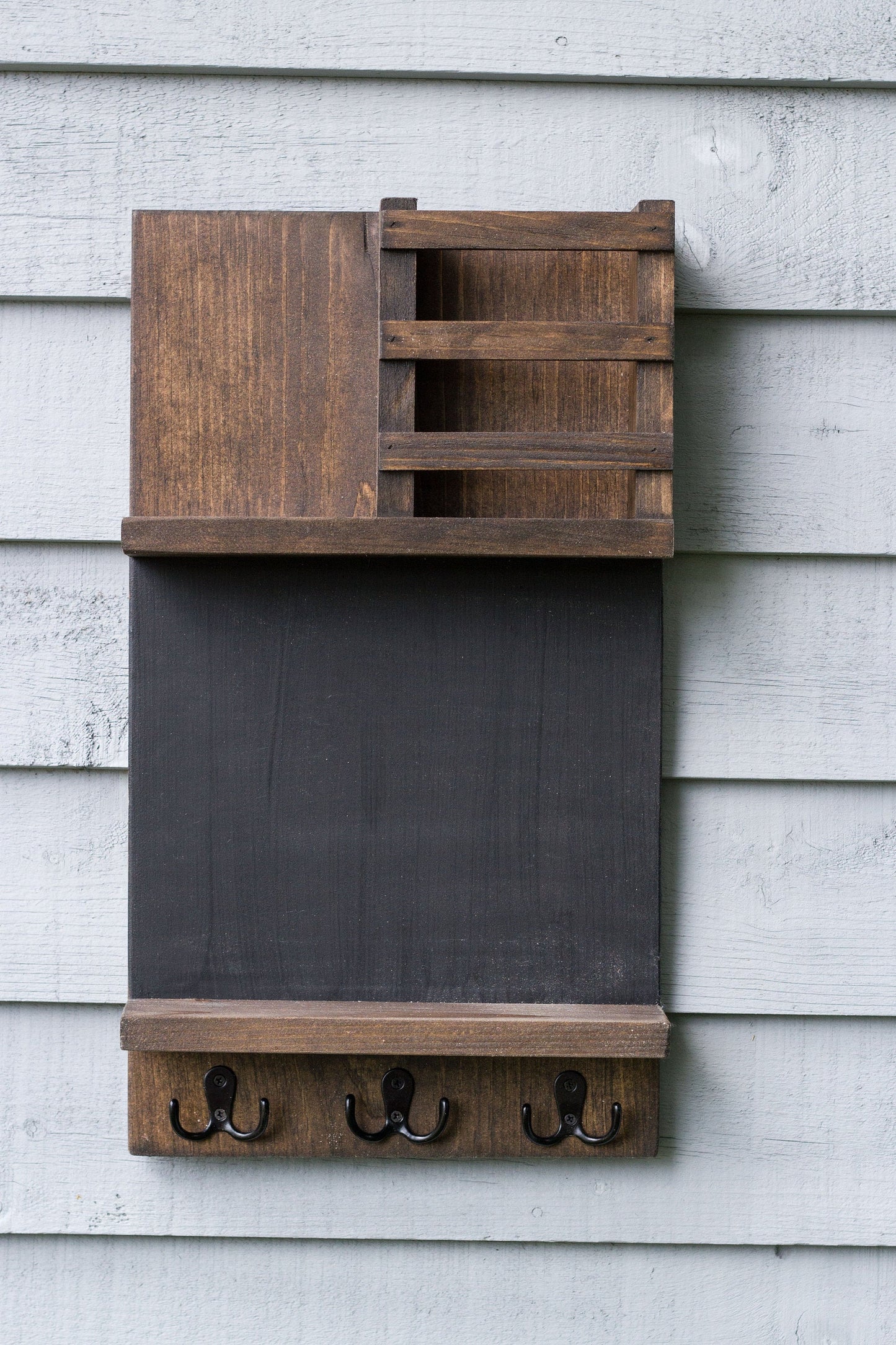 Home Organization Command Center, Chalkboard Mail Holder with Key