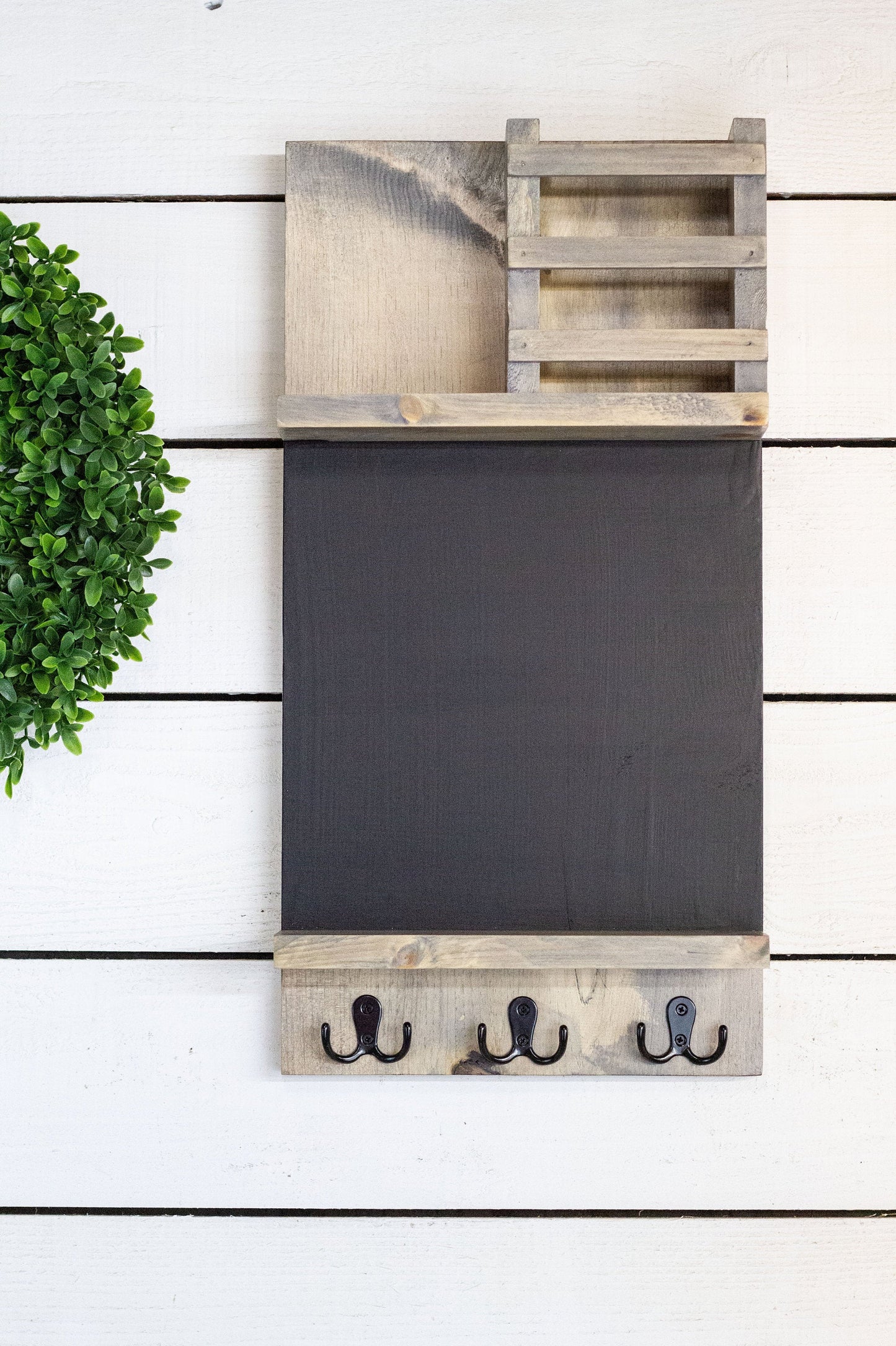 Home Organization Command Center, Chalkboard Mail Holder with Key